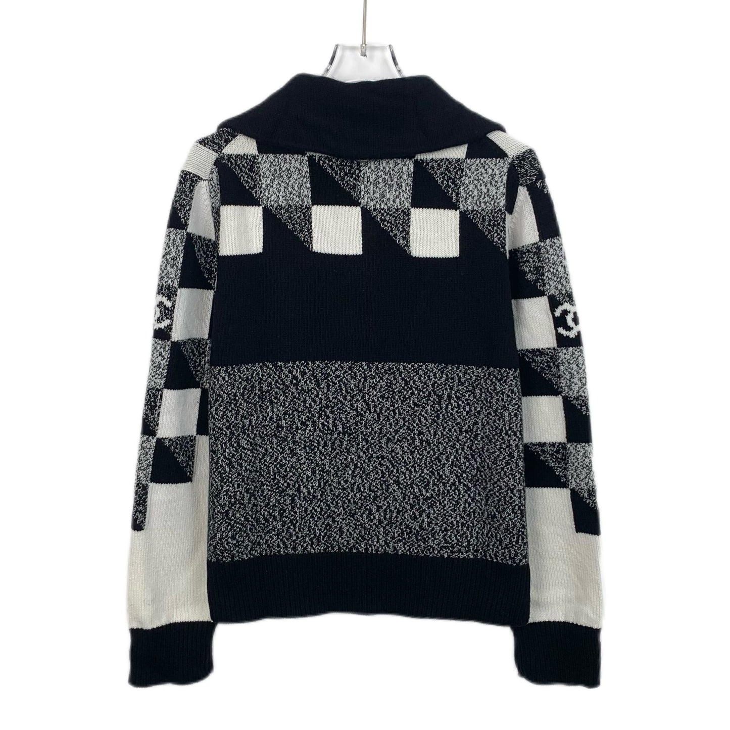 Chanel Ski Series Colorblock Goat Cashmere Knit Cardigan