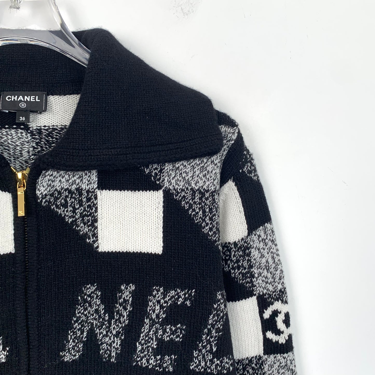 Chanel Ski Series Colorblock Goat Cashmere Knit Cardigan