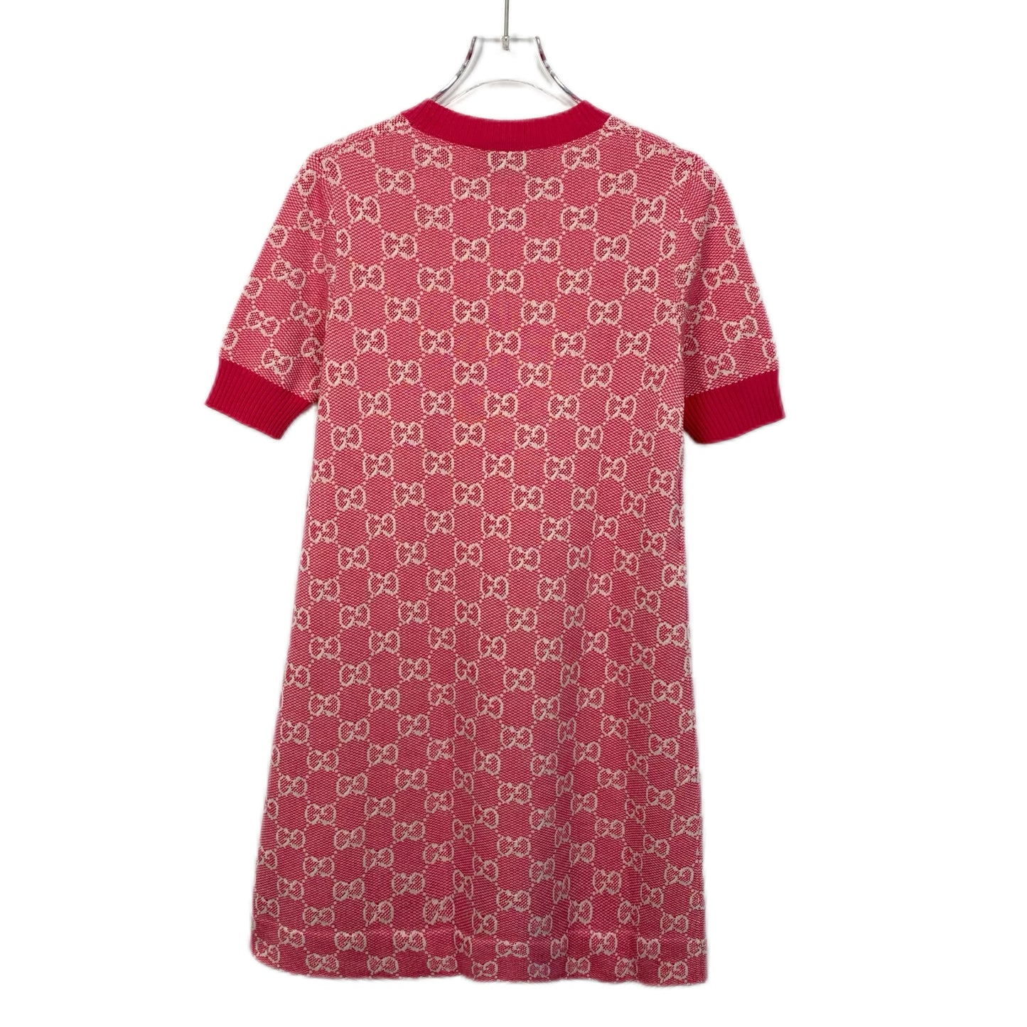 Gucci Pink Wool Short-Sleeve Dress