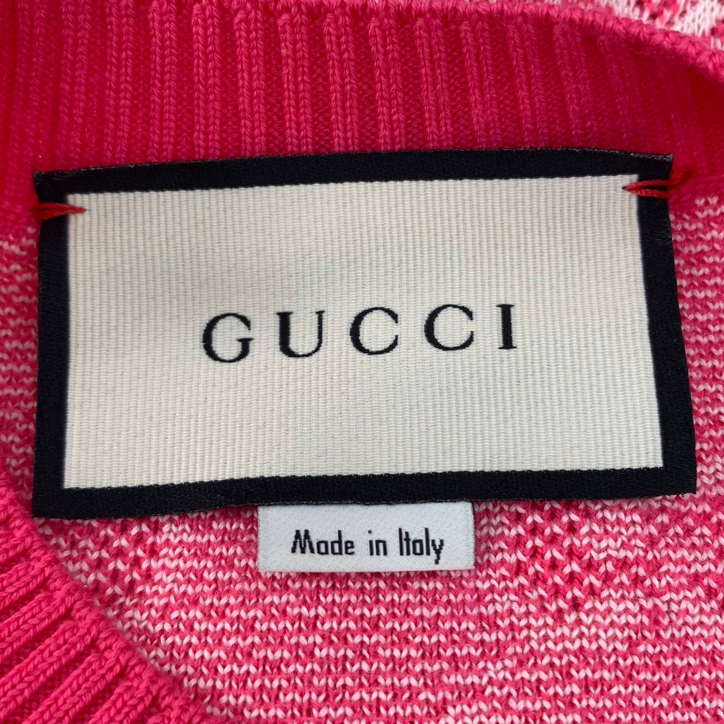 Gucci Pink Wool Short-Sleeve Dress