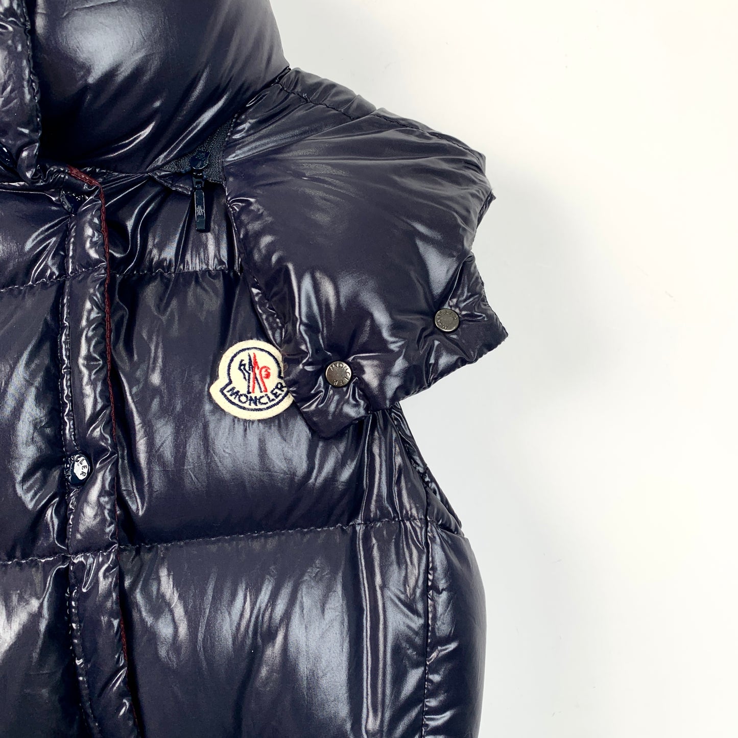 Moncler Galene Series Blue Hooded Down Vest