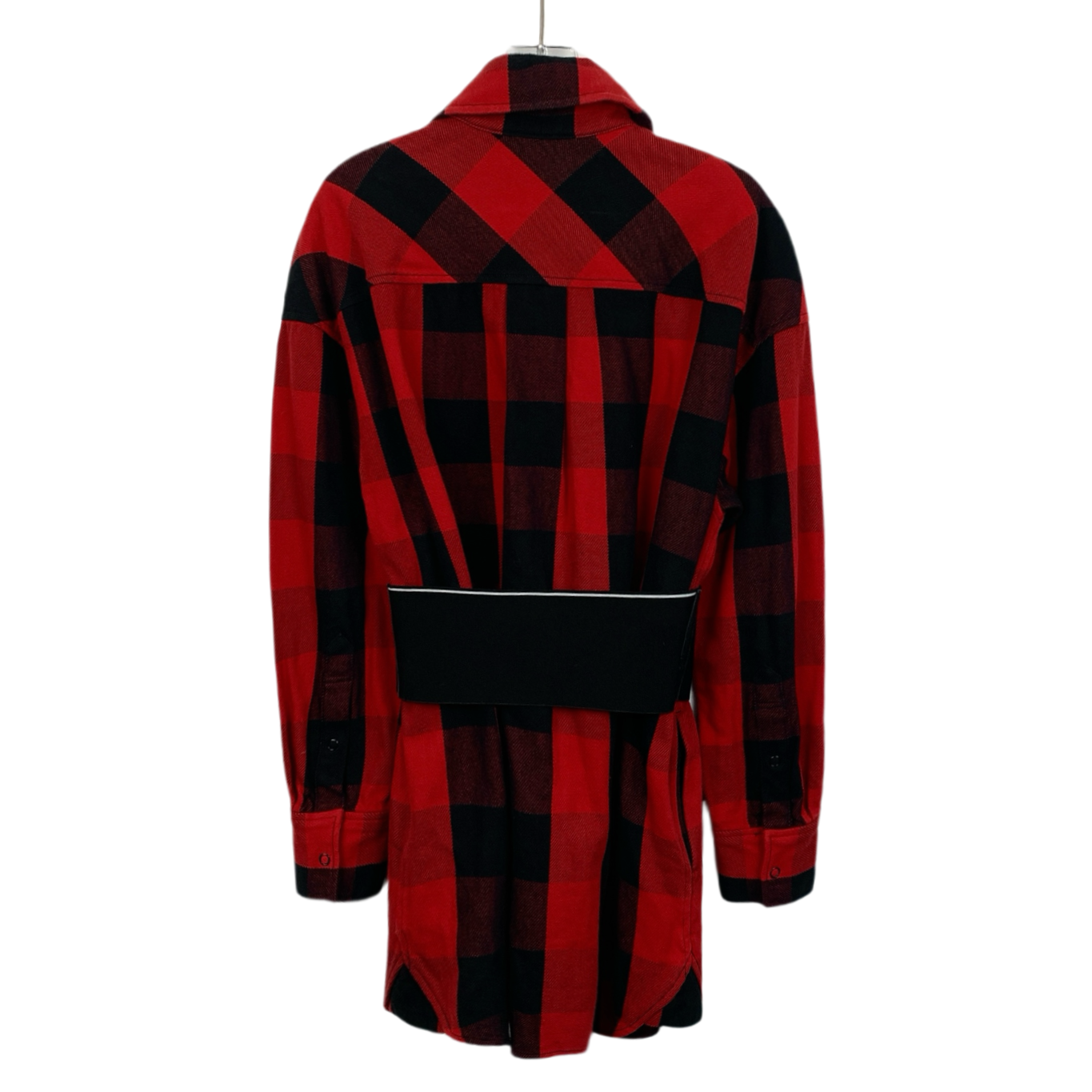 Alexander Wang Colorblock Plaid Cotton Shirt Dress