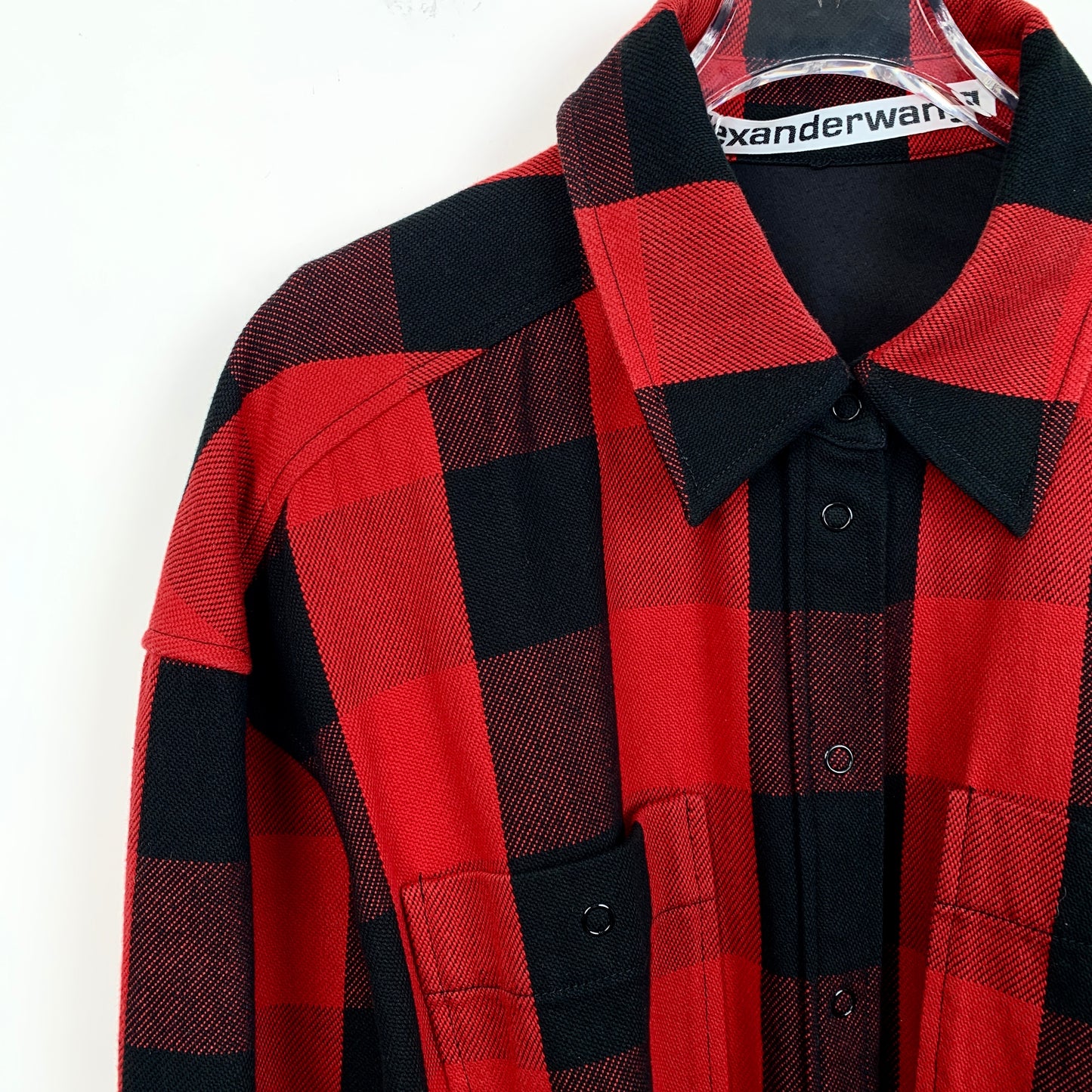 Alexander Wang Colorblock Plaid Cotton Shirt Dress