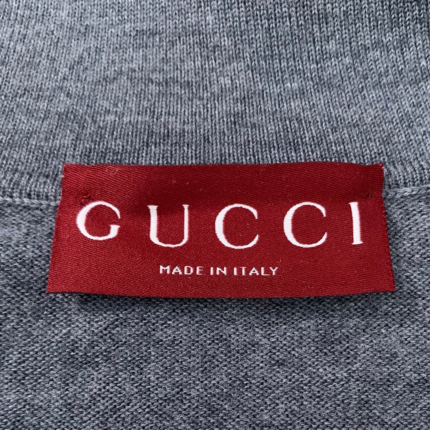 Gucci Gray Wool Long-Sleeve Sweater