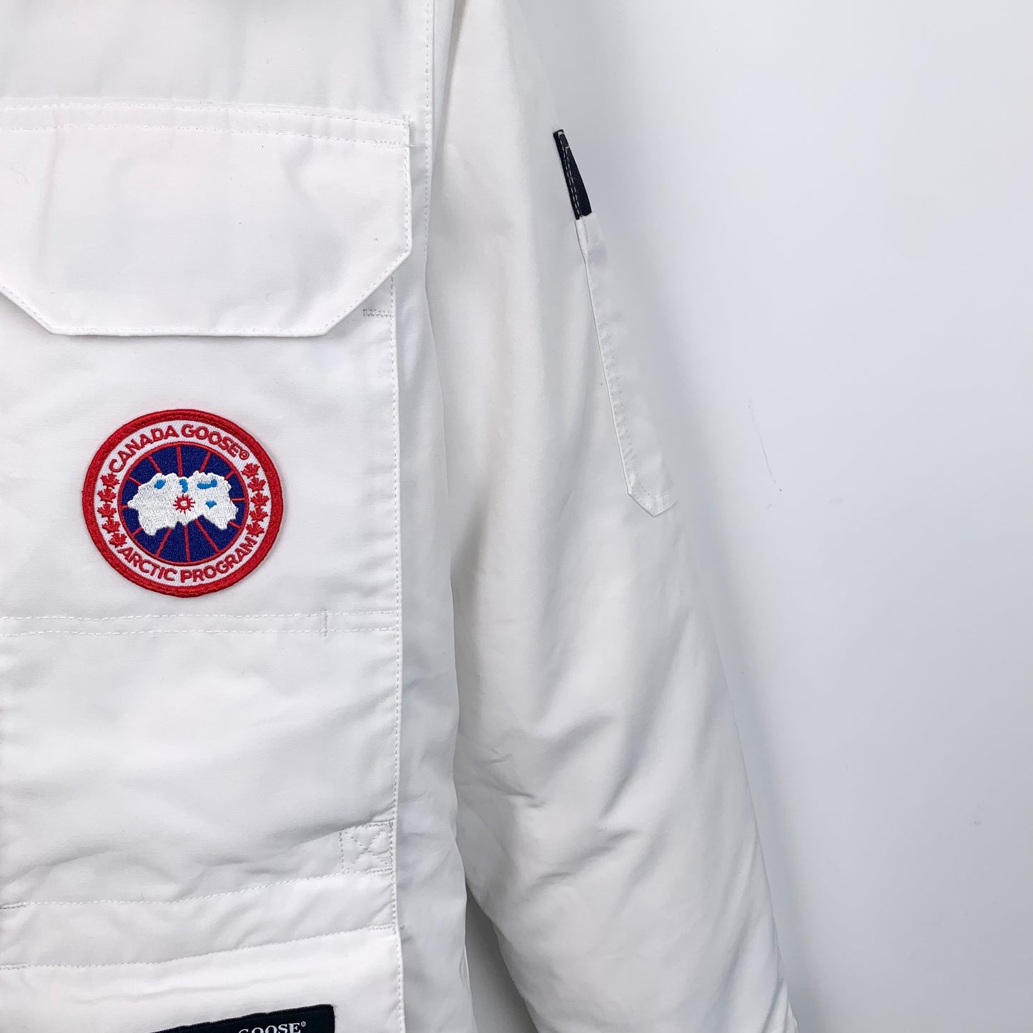 Canada Goose Expedition Series White Hooded Parka