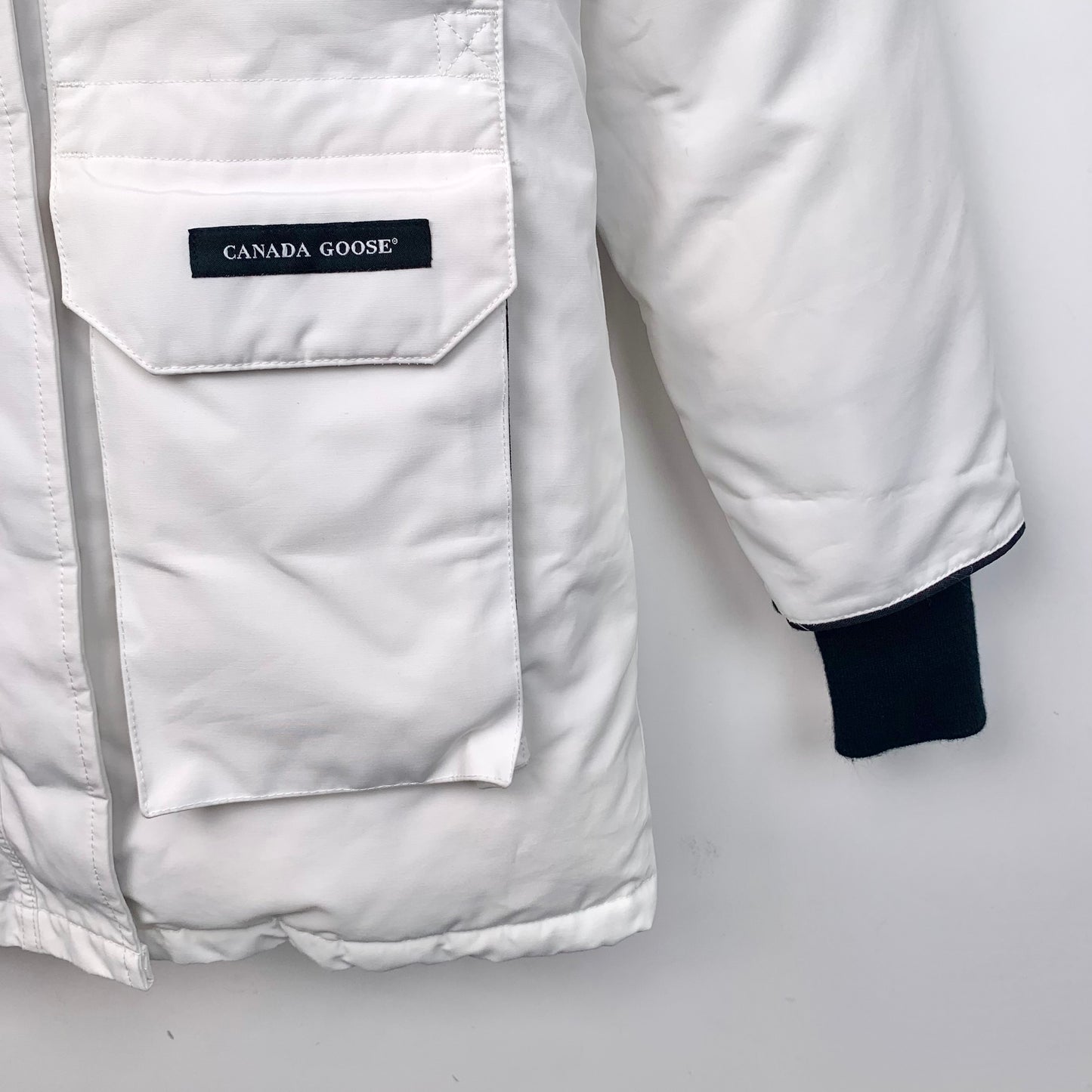 Canada Goose Expedition Series White Hooded Parka