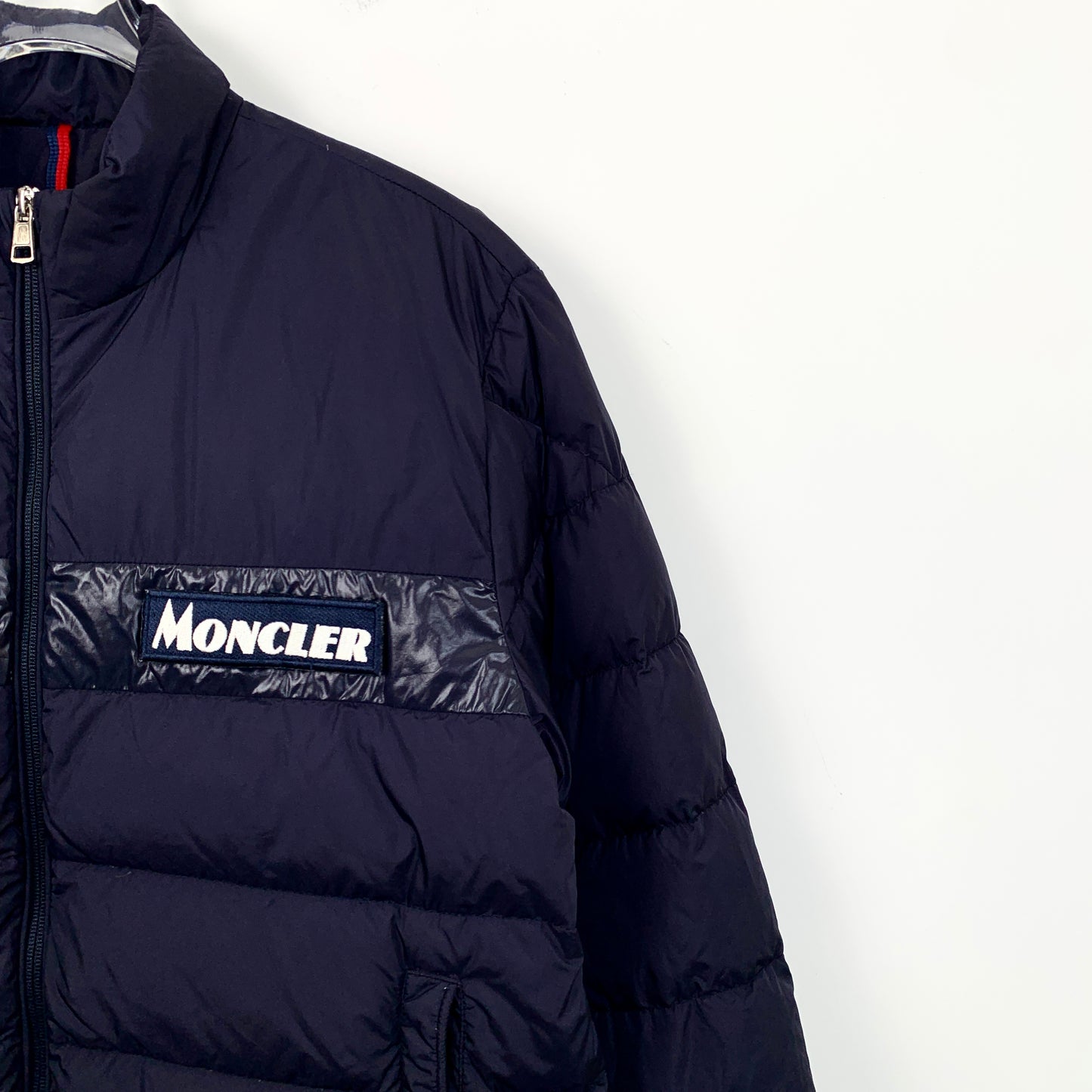 Moncler Servieres Series Navy Blue Quilted Down Jacket