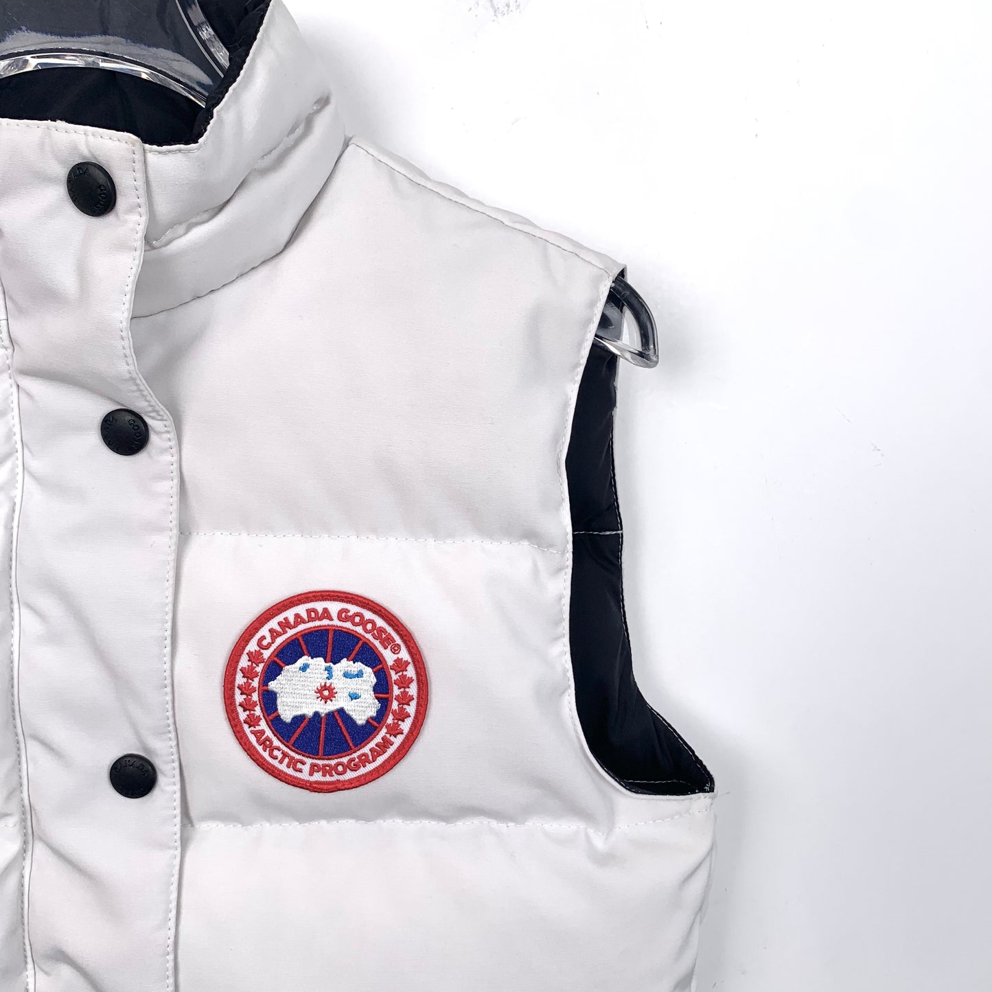 Canada Goose White Stand Collar Down Vest