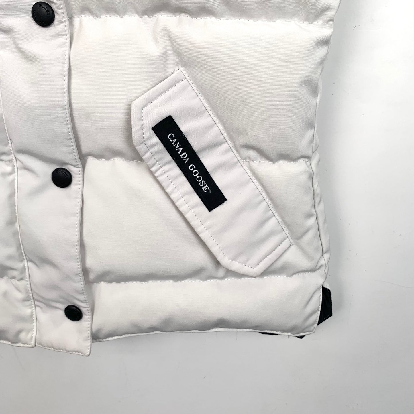 Canada Goose White Stand Collar Down Vest