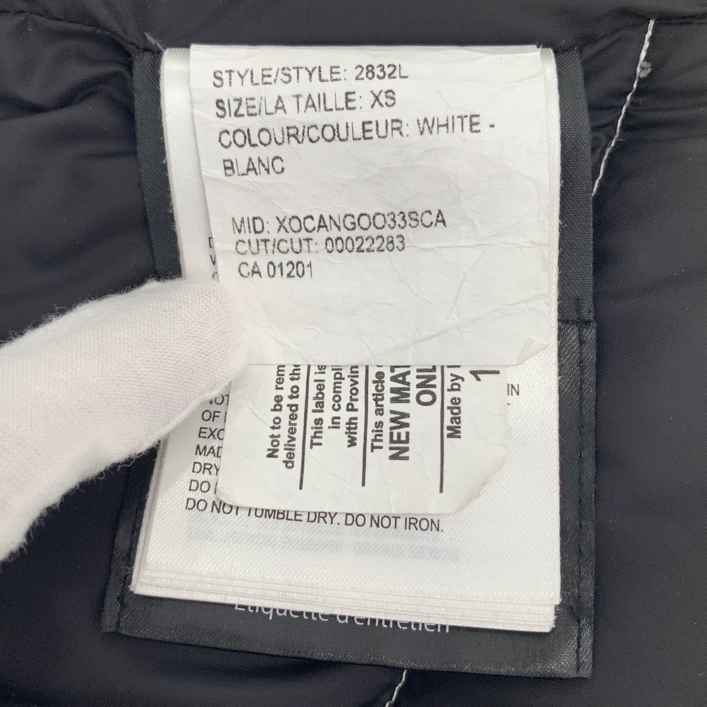 Canada Goose White Stand Collar Down Vest