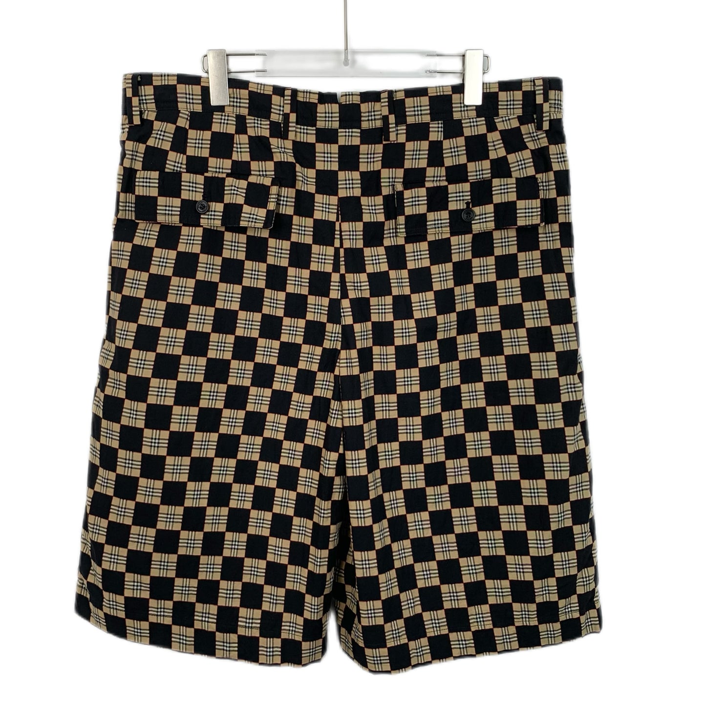 Burberry Dark Brown Checkered Cotton Casual Shorts