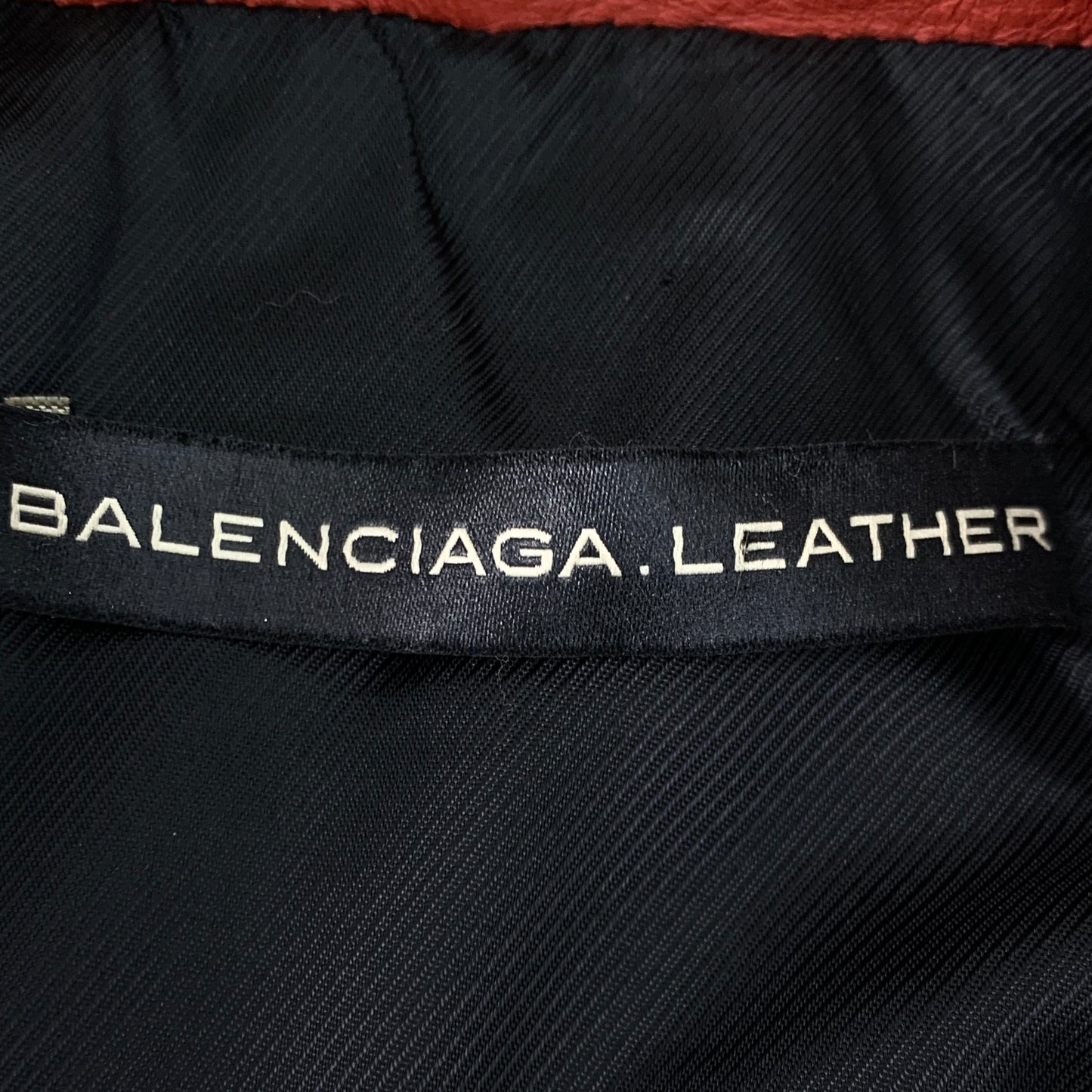 Balenciaga Red Lambskin Leather Jacket