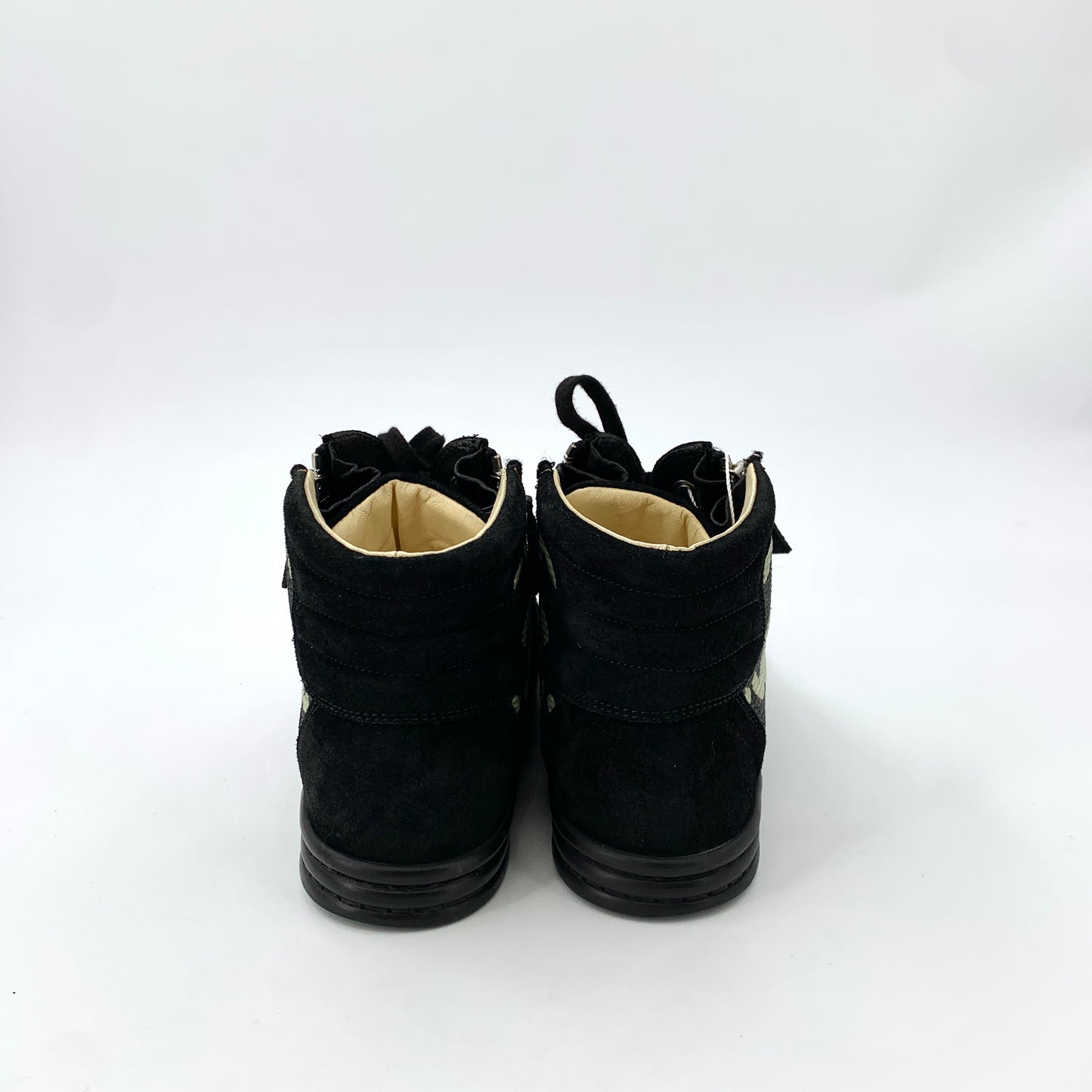 Chanel Black Double-G and Star Lace-Up High-Top Sneakers