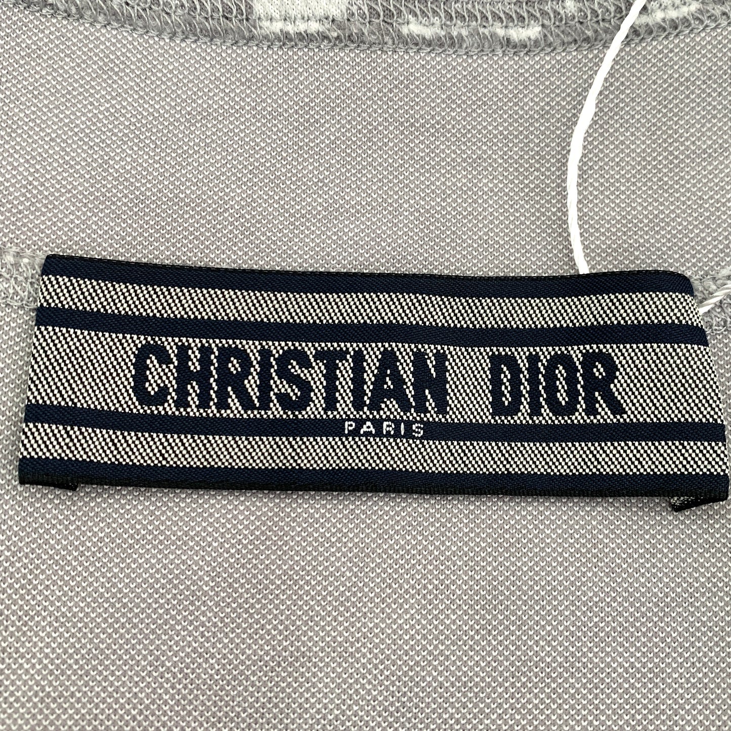 Christian Dior Gray Monogram Print Half-Zip A-Line Sleeveless Dress