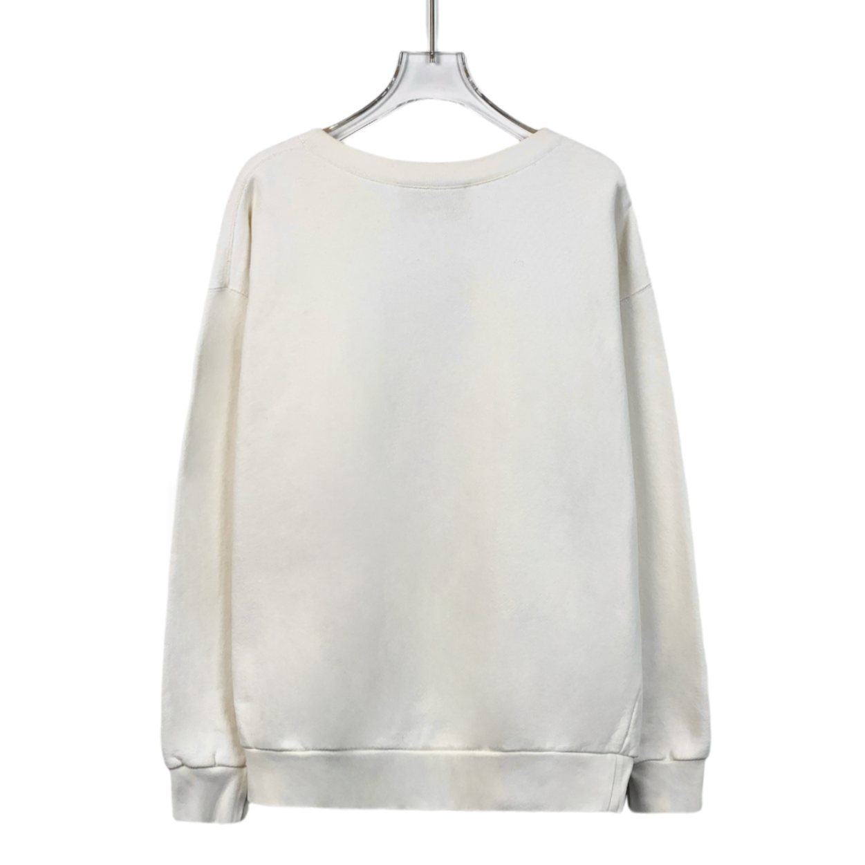 Gucci White Cotton Crewneck Long-Sleeve Sweatshirt