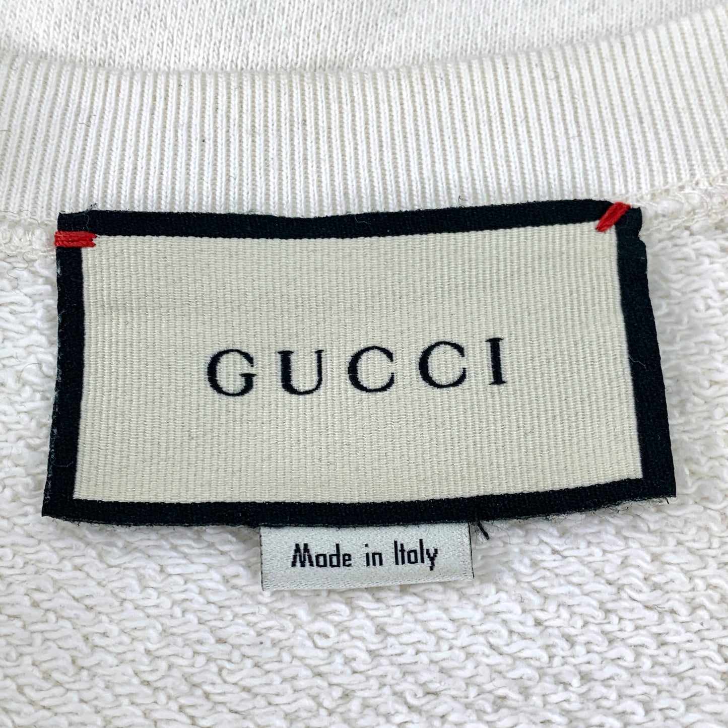 Gucci White Cotton Crewneck Long-Sleeve Sweatshirt