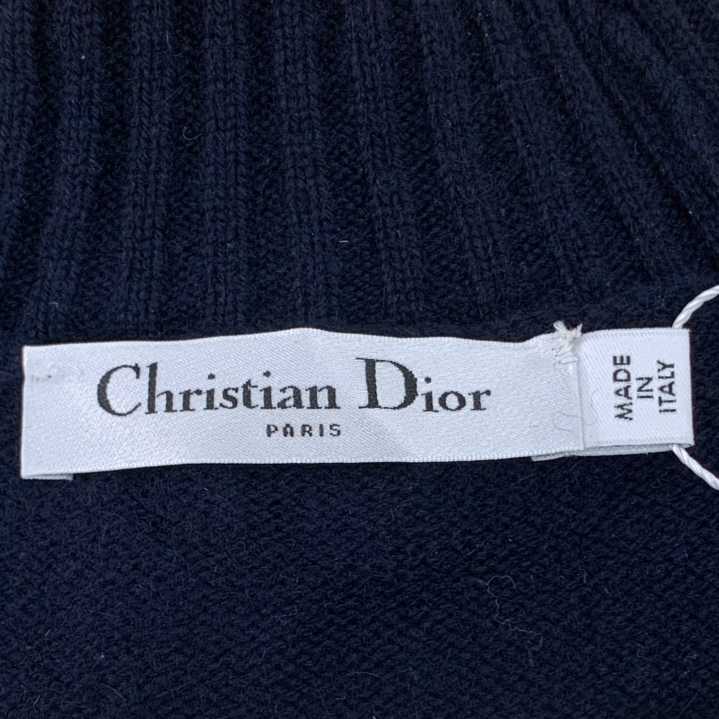 Christian Dior Deep Blue Wool Knit Sweater