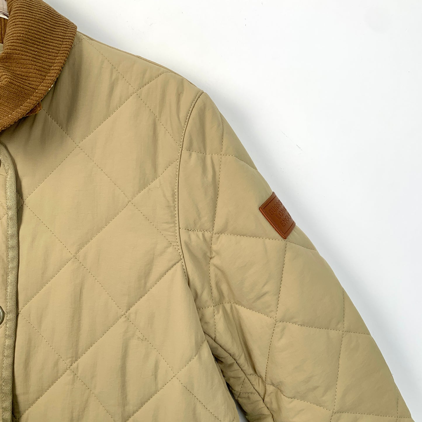 Burberry Brown Diamond Quilted Cotton Jacket