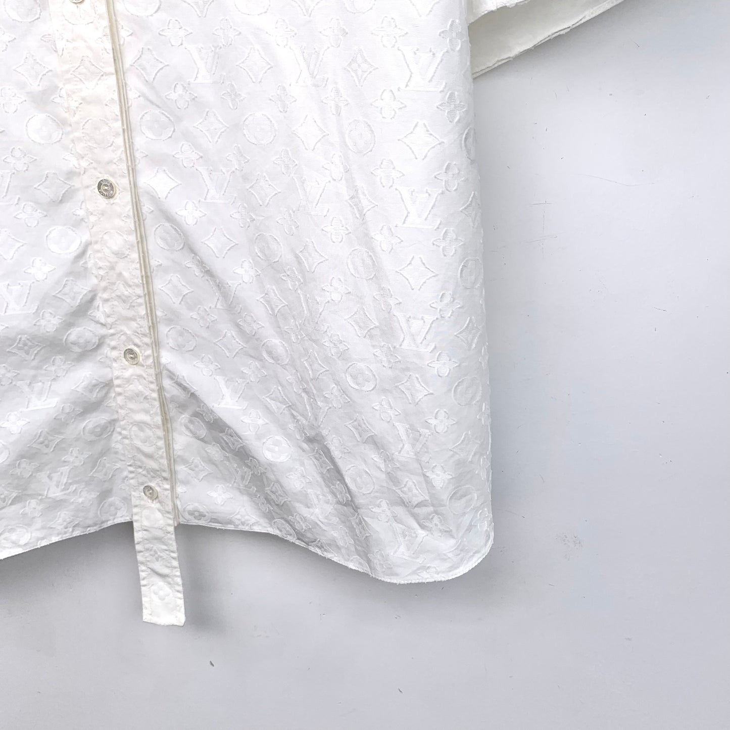 Louis Vuitton White Cotton Short-Sleeve Shirt