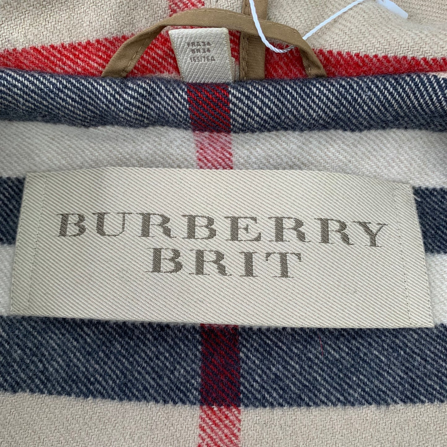 Burberry Brown Wool Duffle Coat with Hood and Toggle Fastenings