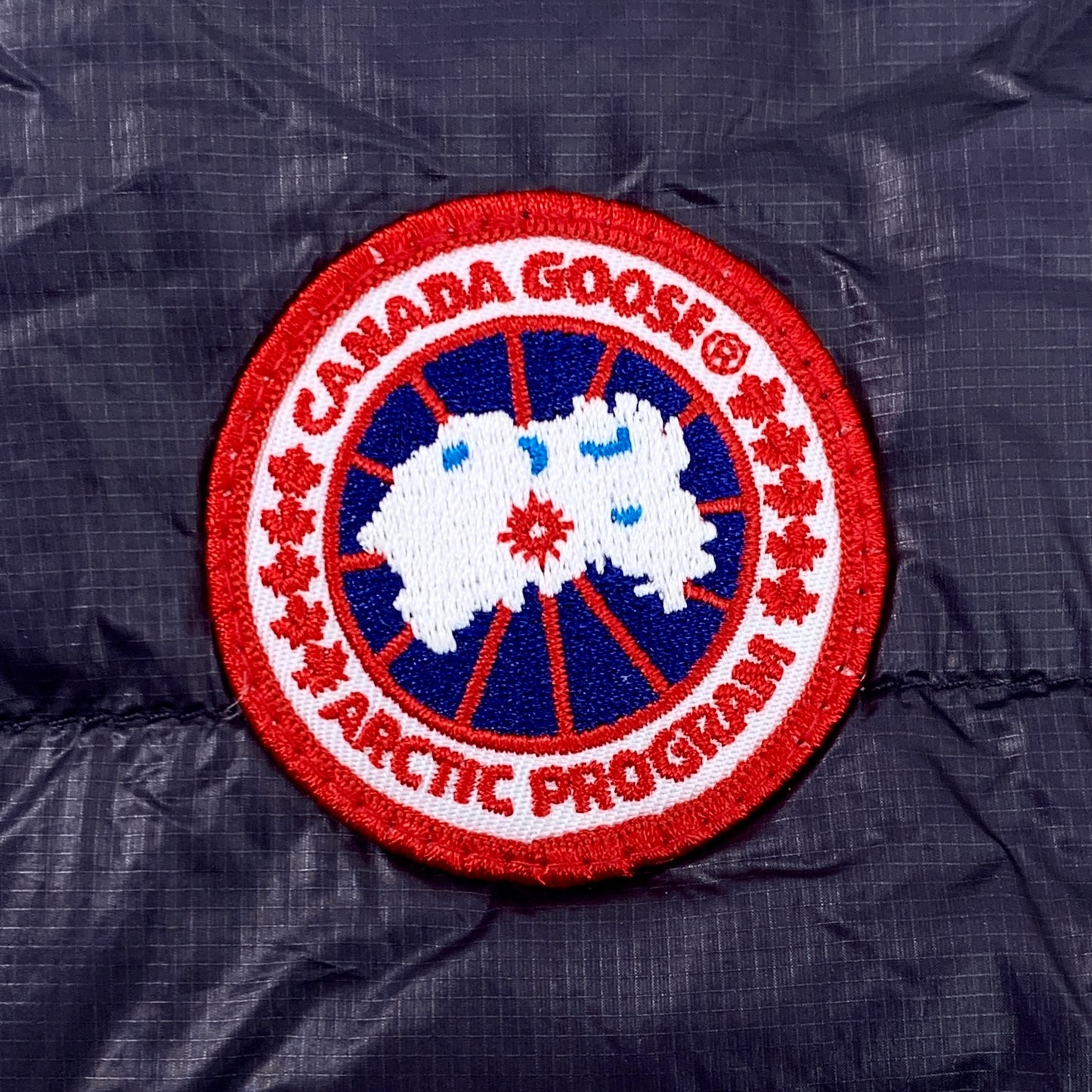 Canada Goose Navy Blue Hooded Zip-Up Down Jacket