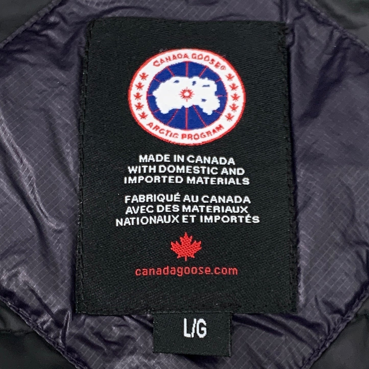 Canada Goose Navy Blue Hooded Zip-Up Down Jacket