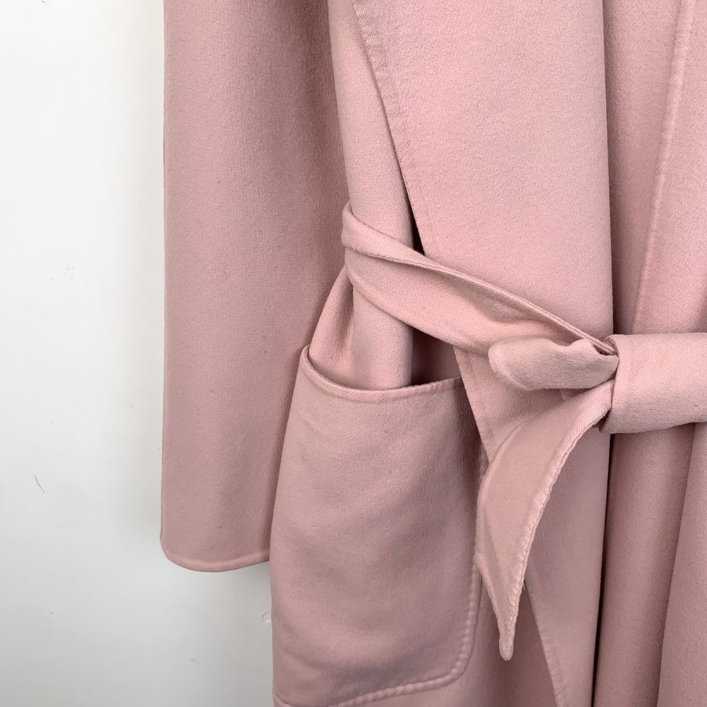 MaxMara Pink Wool Hooded Coat