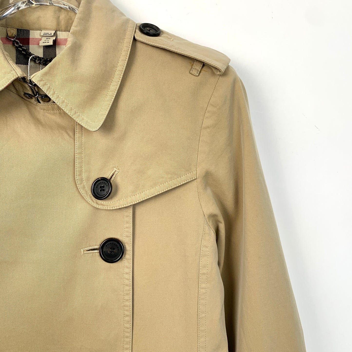 Burberry Brown Cotton Double-Breasted Trench Coat