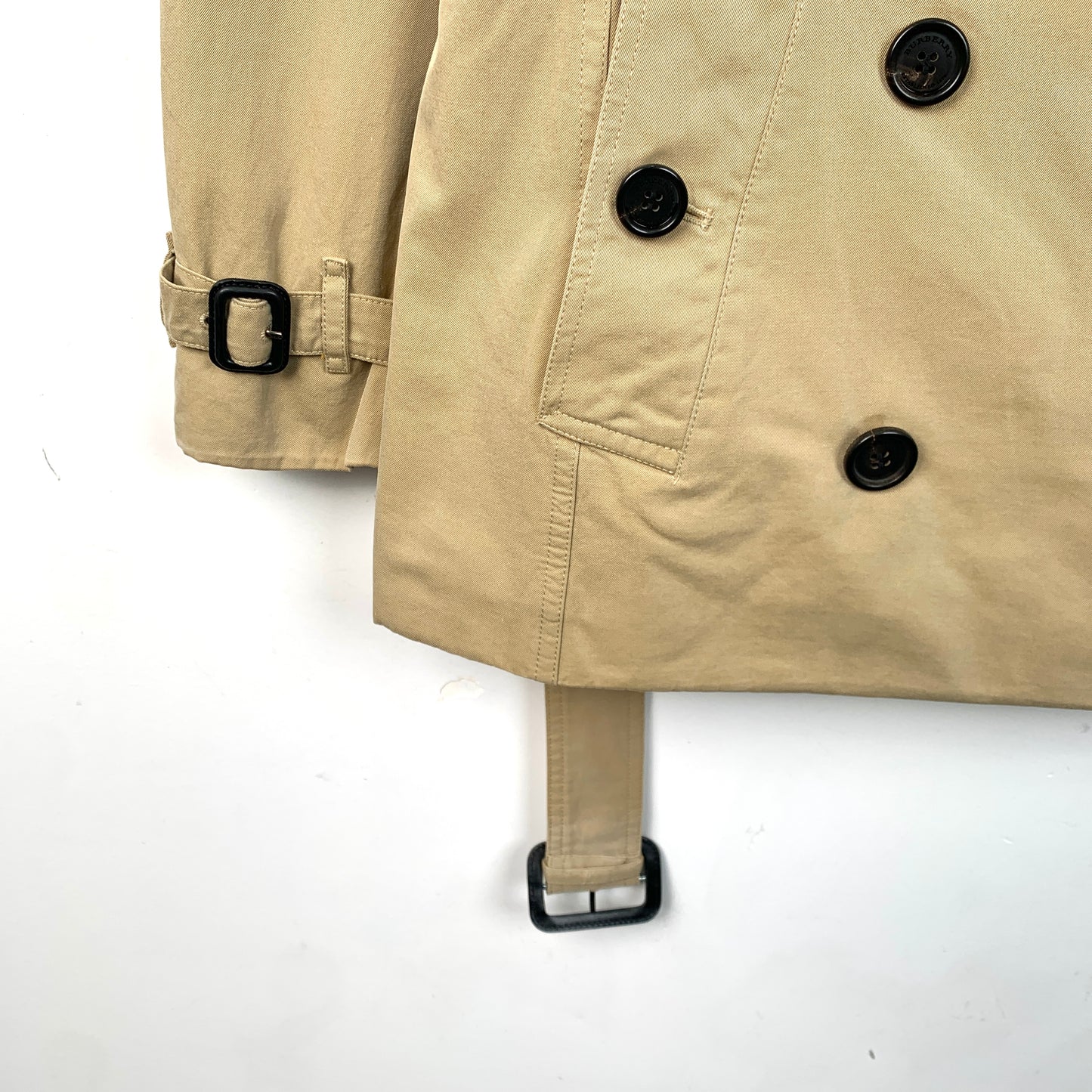 Burberry Brown Cotton Double-Breasted Trench Coat