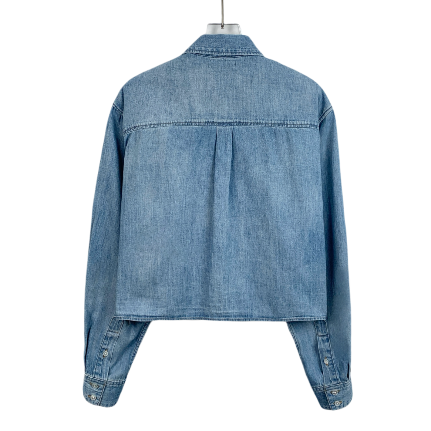 Celine Blue Cotton Long-Sleeve Denim Shirt