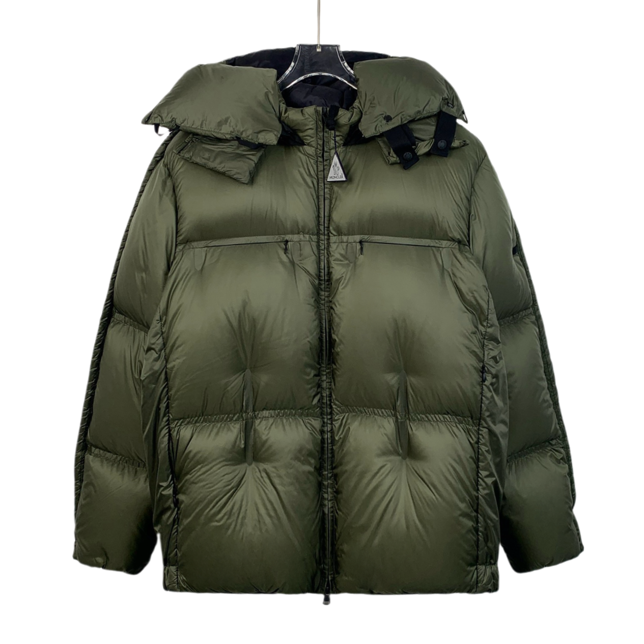 Moncler Maher Series Green Hooded Quilted Down Jacket