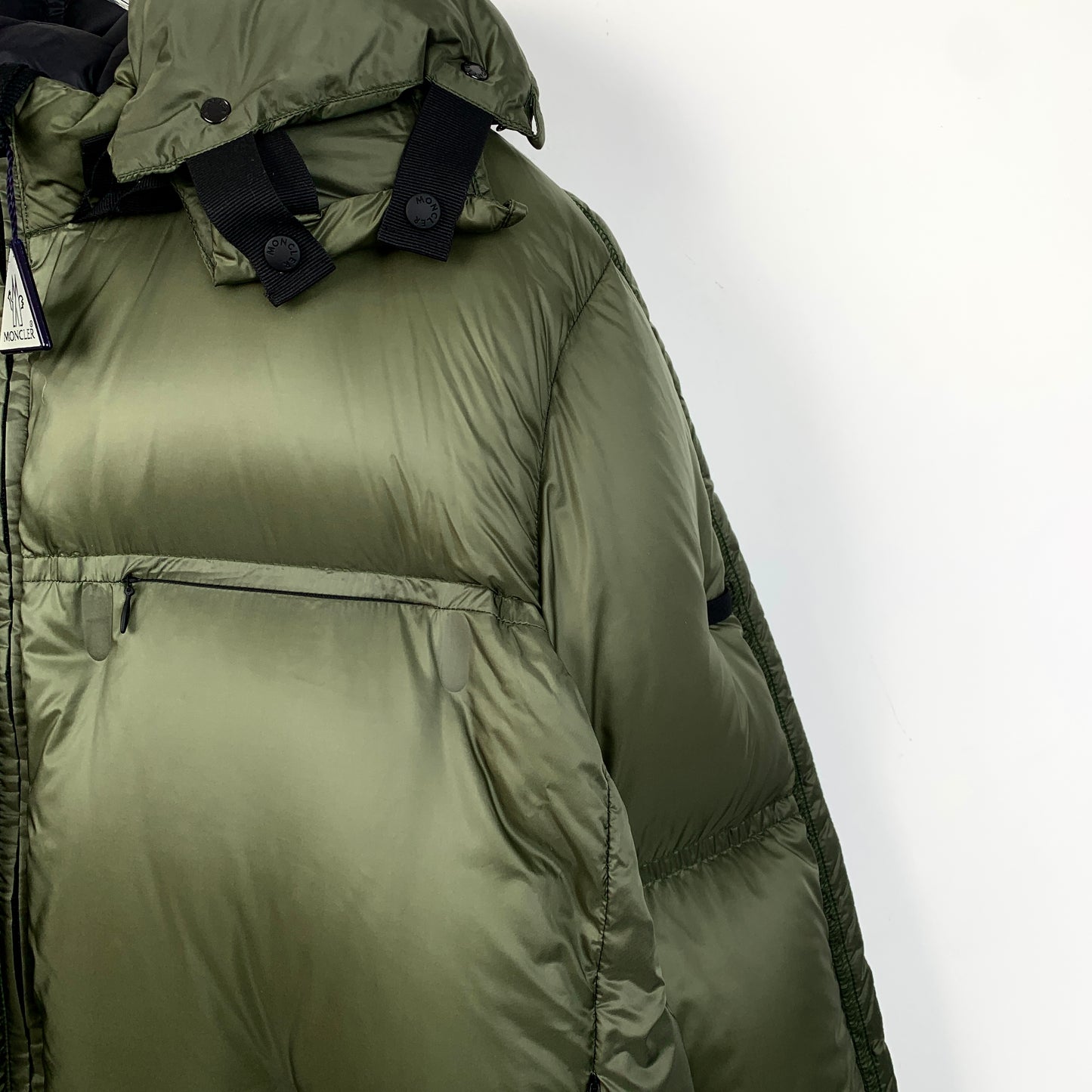 Moncler Maher Series Green Hooded Quilted Down Jacket