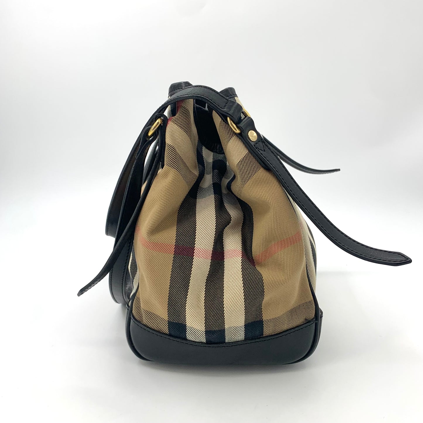 Burberry Bbr Brown Check Cotton Canvas Tote