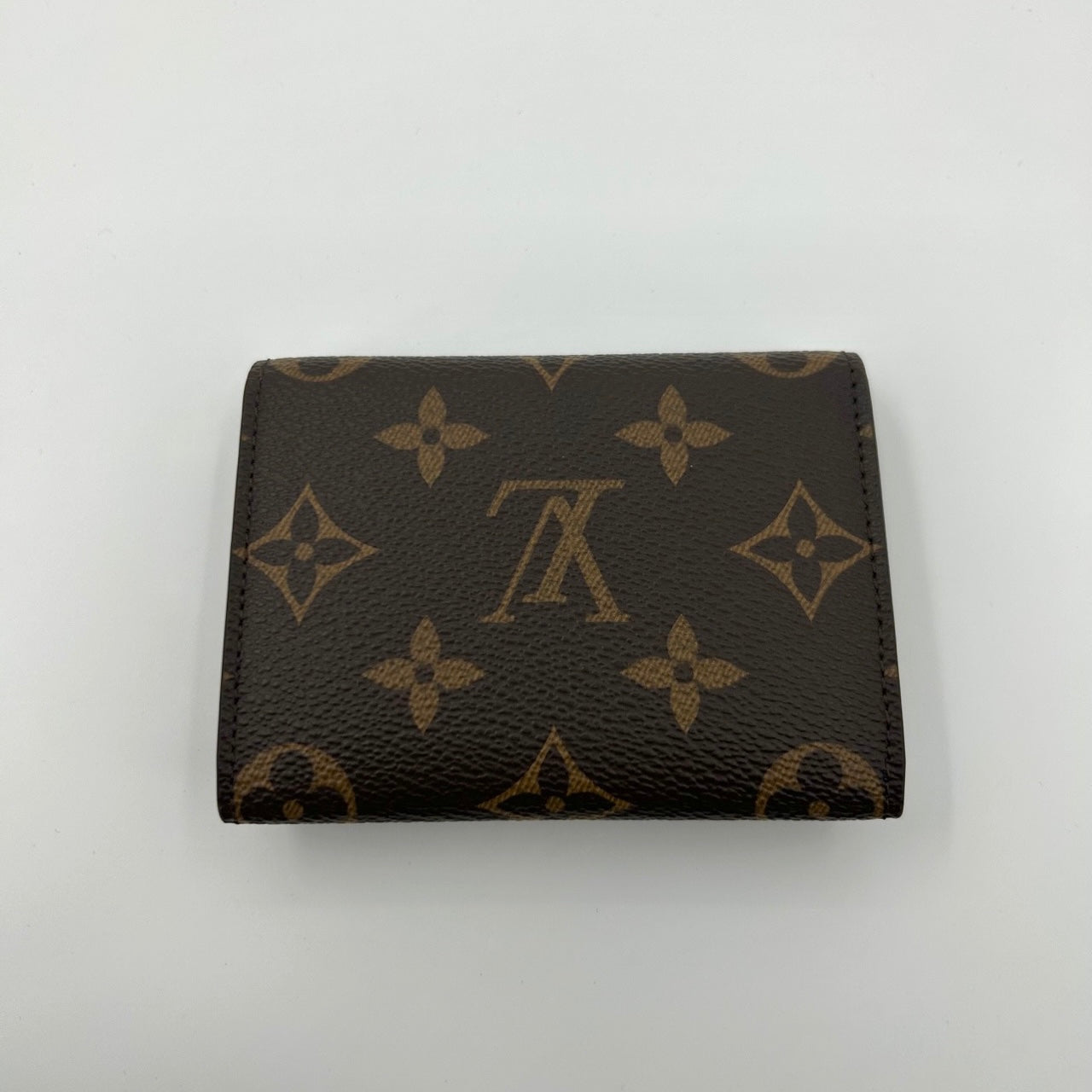 Louis Vuitton Logo Monogram Brown Flap Wallet & Card Holder