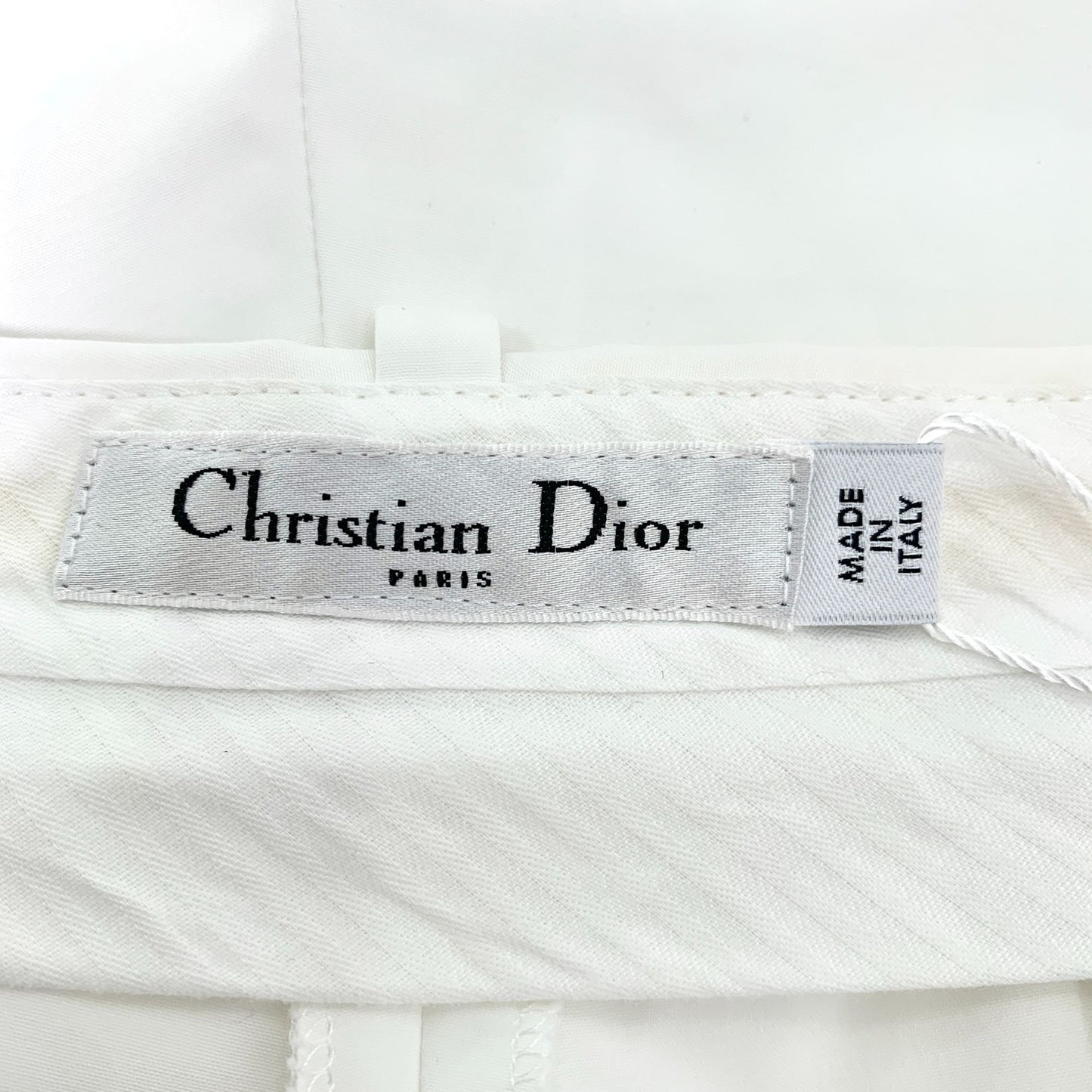 Christian Dior Womens White Cotton Casual Trousers Size 36 XS