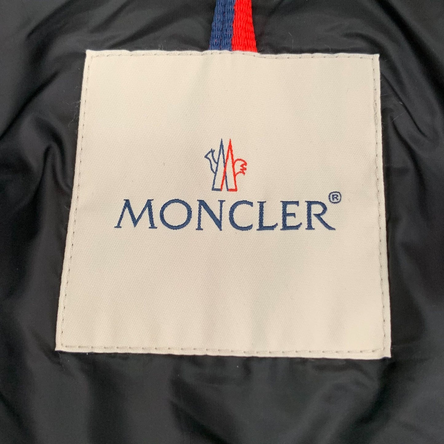 Moncler Jeanbart Navy Hooded Down Jacket with Logo (Size S)