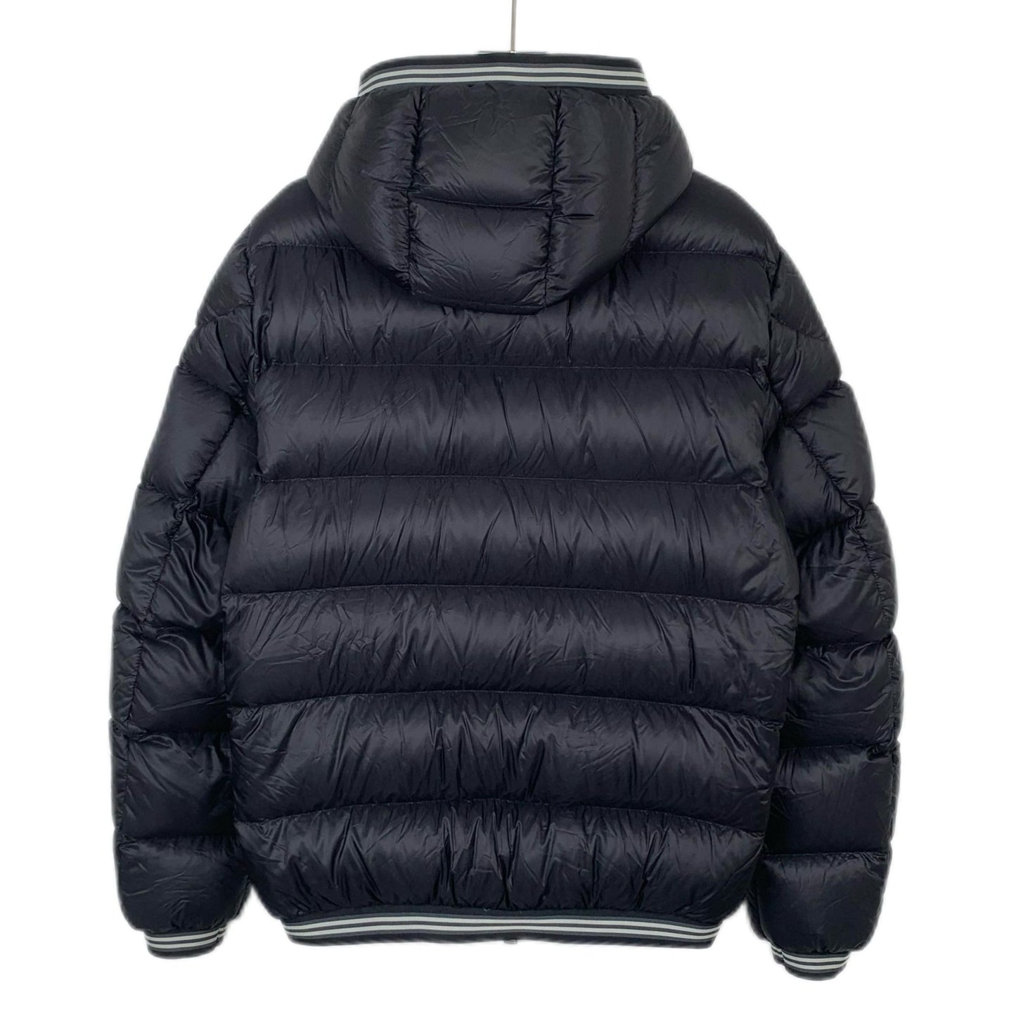 Moncler Jeanbart Navy Hooded Down Jacket with Logo (Size S)