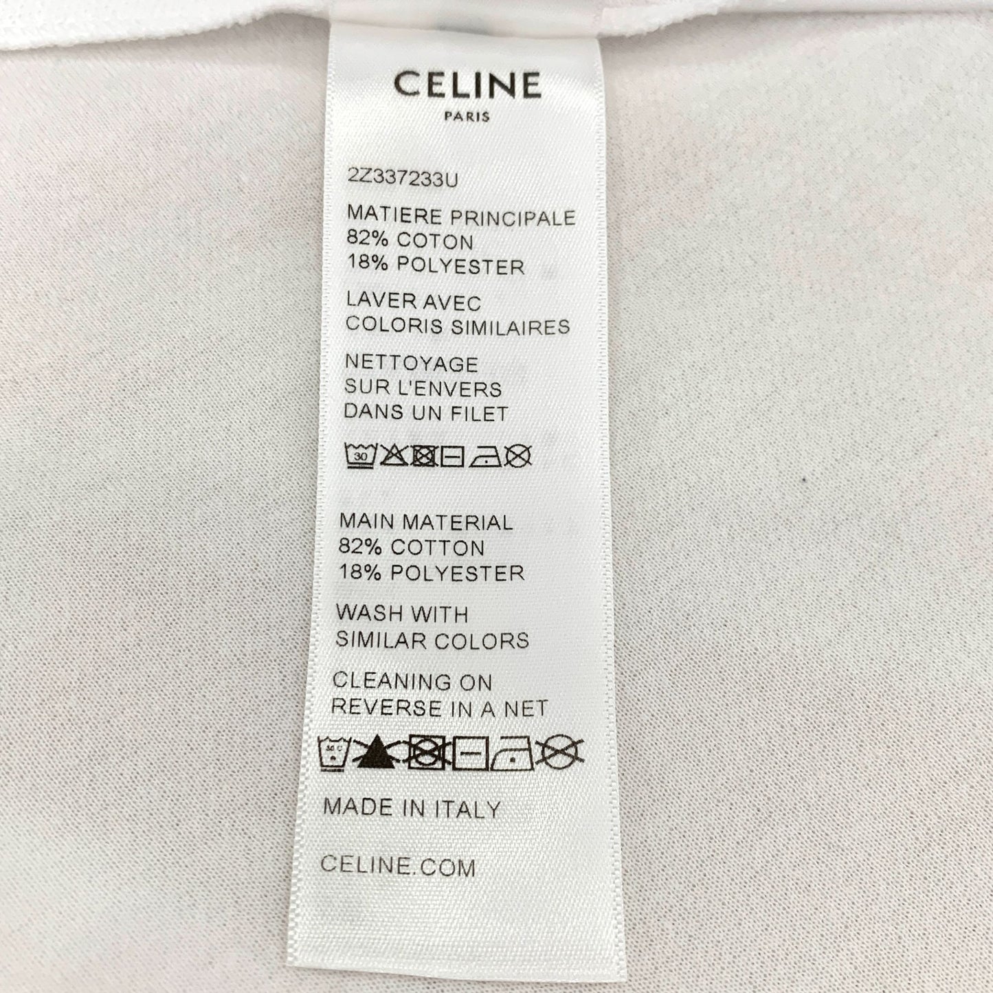 Celine white logo embroidered cotton pleated skirt