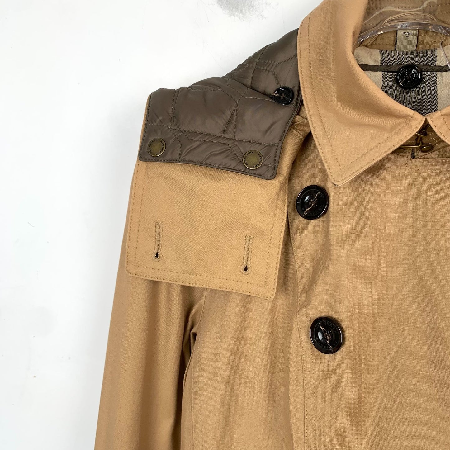 Burberry Brown Cotton Double-Breasted Hooded Trench Coat with Belt (Size 38)