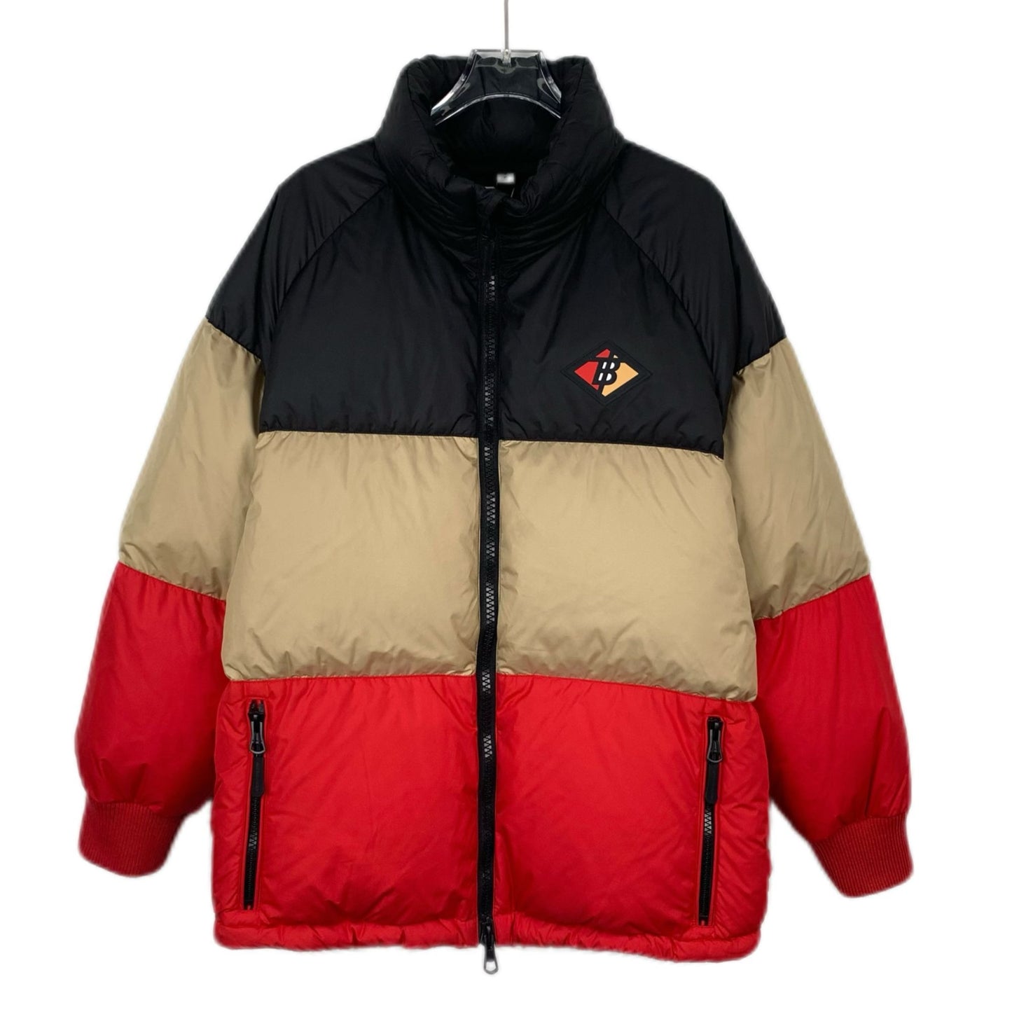 Burberry Color-Block Logo Down Jacket (Size S)