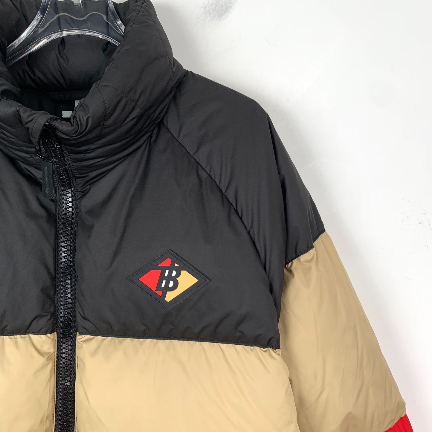 Burberry Color-Block Logo Down Jacket (Size S)