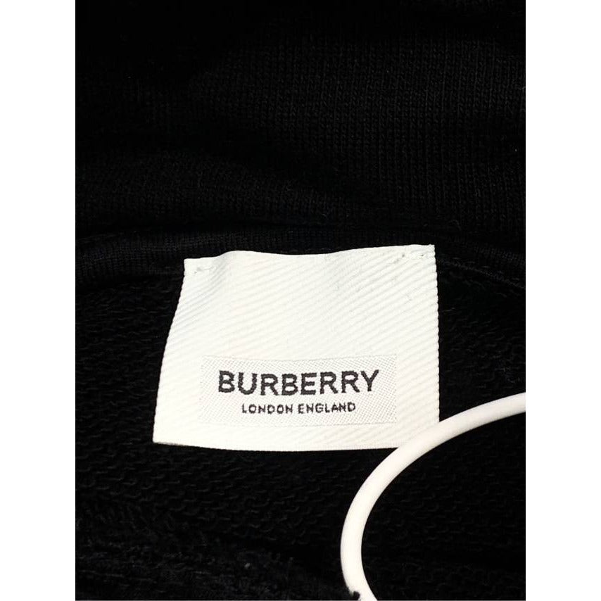 Burberry Black Deer Print Hoodie XS Cotton