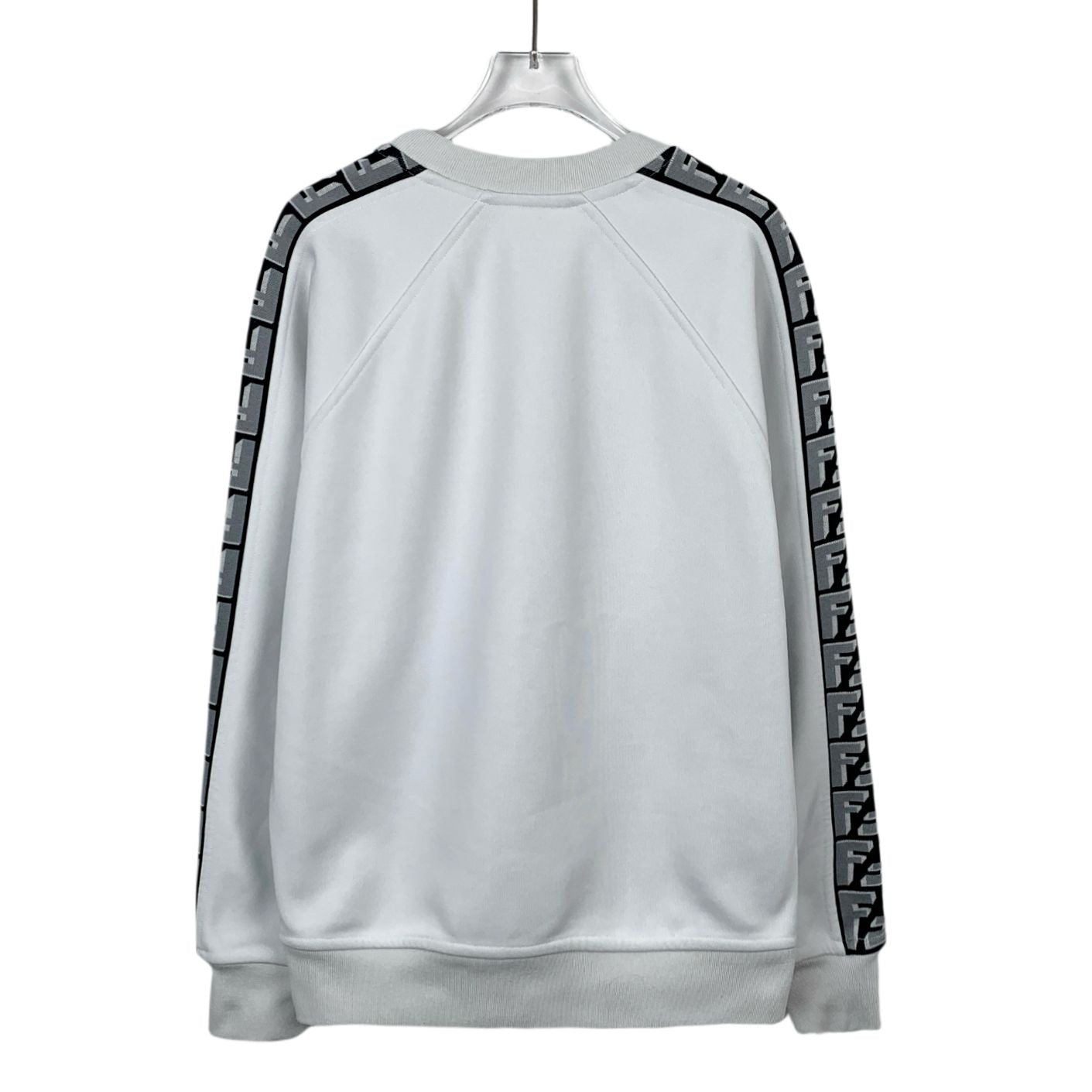 Fendi 2022 White Monogram Panelled Crewneck Sweatshirt (Size S)