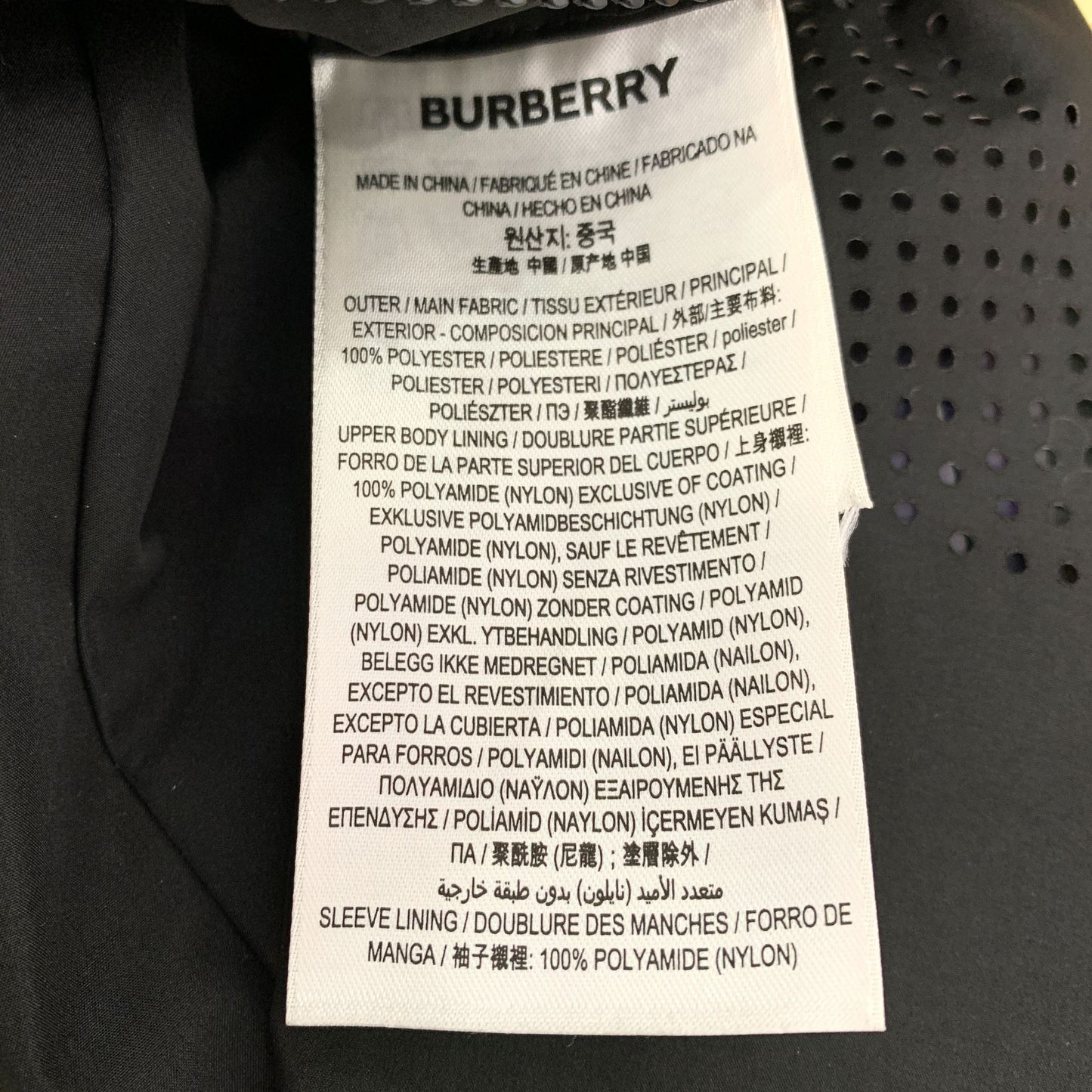 Burberry Black Hooded Zip-Up Jacket M