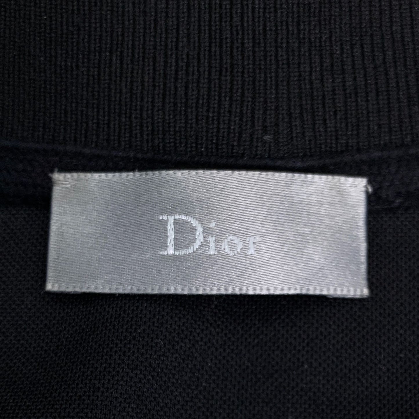 Christian Dior Mens Black Wool & Polyamide Hoodie Jacket With Zip Closure S