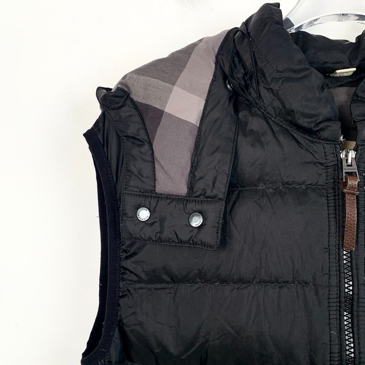 Burberry Brit Black Hooded Zip-Up Down Vest (Size S)