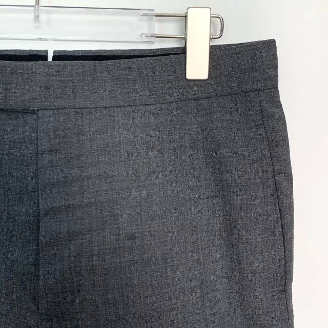 Thom Browne Mens Grey Wool Casual Shorts Size 44 Button Detail Italian Made