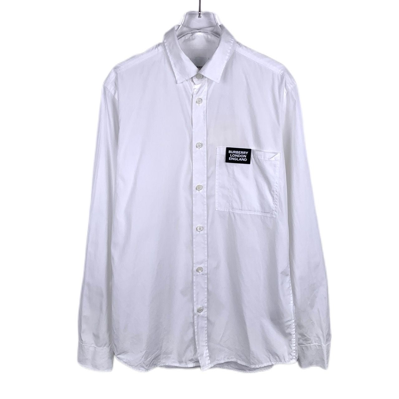 Burberry London England White Cotton Long Sleeve Shirt Mens S