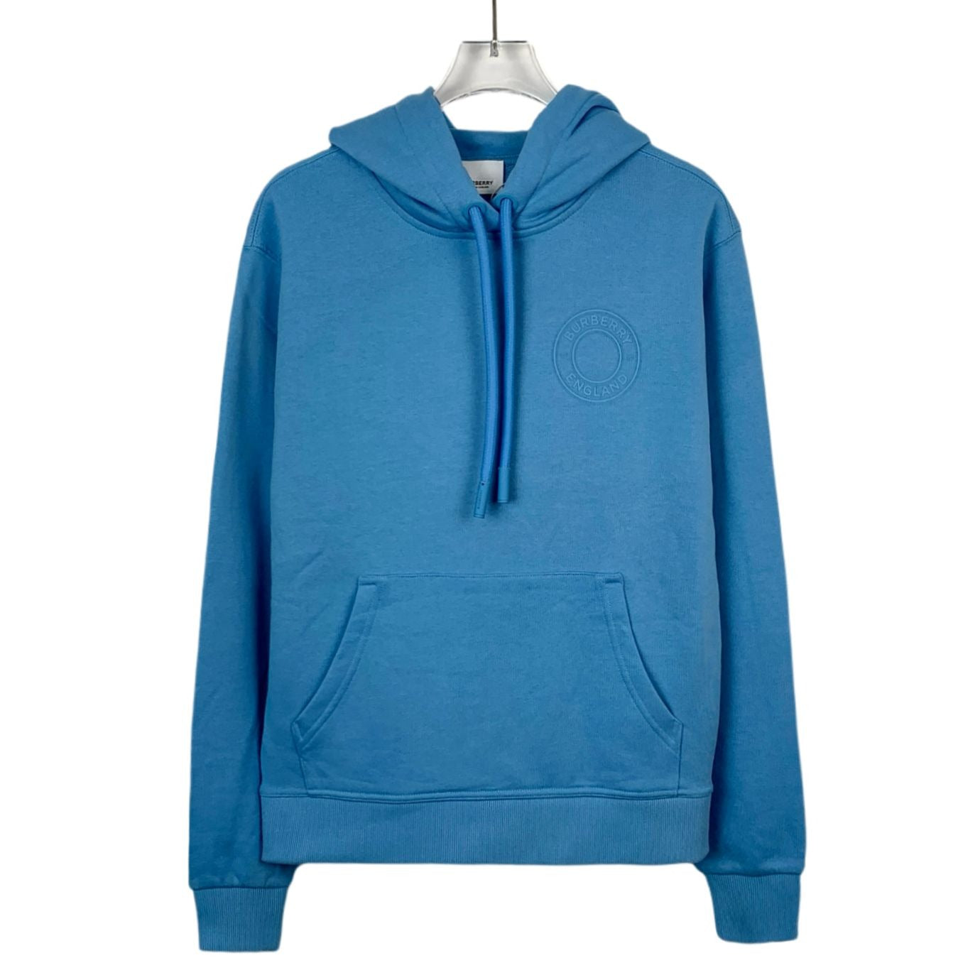 Burberry Blue Logo Hooded Sweatshirt (Size XS)