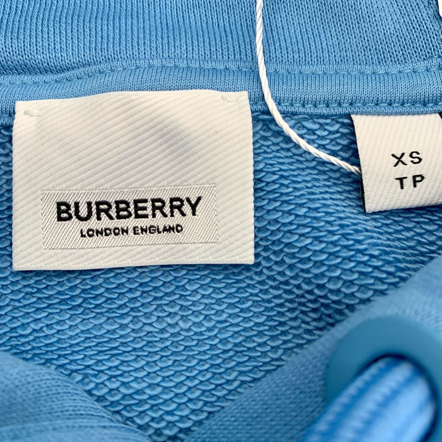 Burberry Blue Logo Hooded Sweatshirt (Size XS)